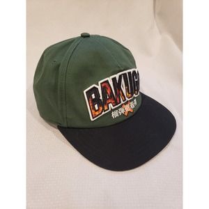 My Hero Academia Bakugo GreenCap Hat Adjustable Snapback Raised Embroidered Logo